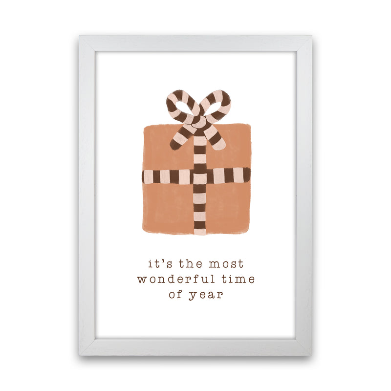 Most Wonderful Time of Year Christmas Art Print by Orara Studio White Grain