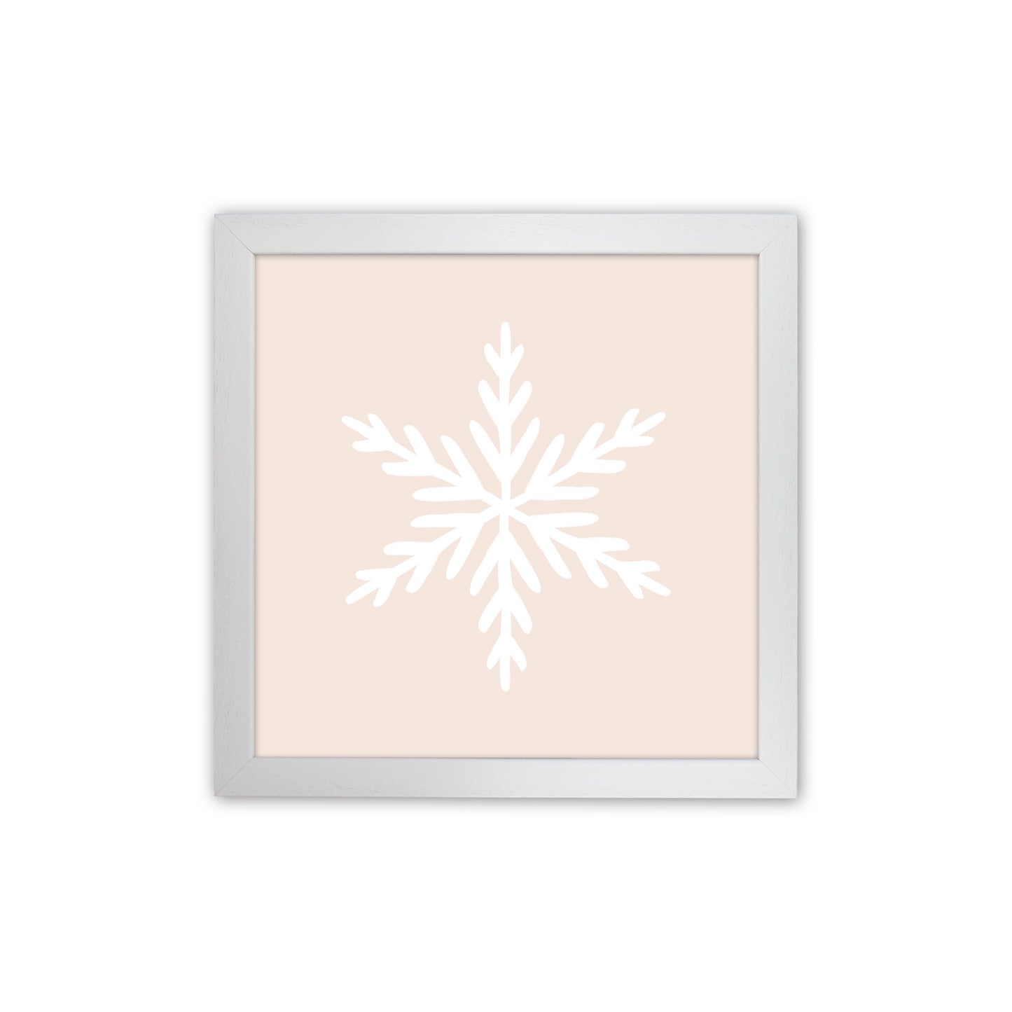 Snowflake Christmas Art Print by Orara Studio White Grain
