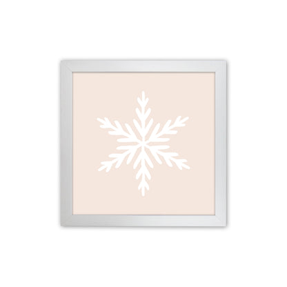 Snowflake Christmas Art Print by Orara Studio White Grain