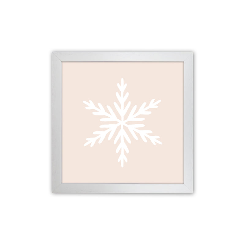 Snowflake Christmas Art Print by Orara Studio White Grain