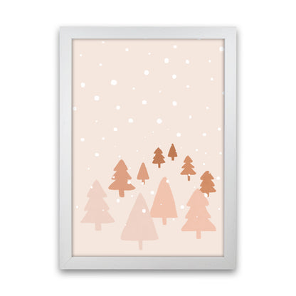 Winter Forest Christmas Art Print by Orara Studio White Grain