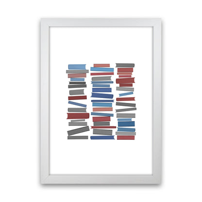 Books Colourful Abstract Art Print by Orara Studio White Grain