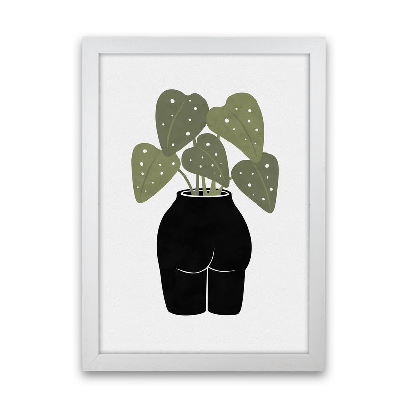 Butt-anical Vase Art Print by Orara Studios White Grain