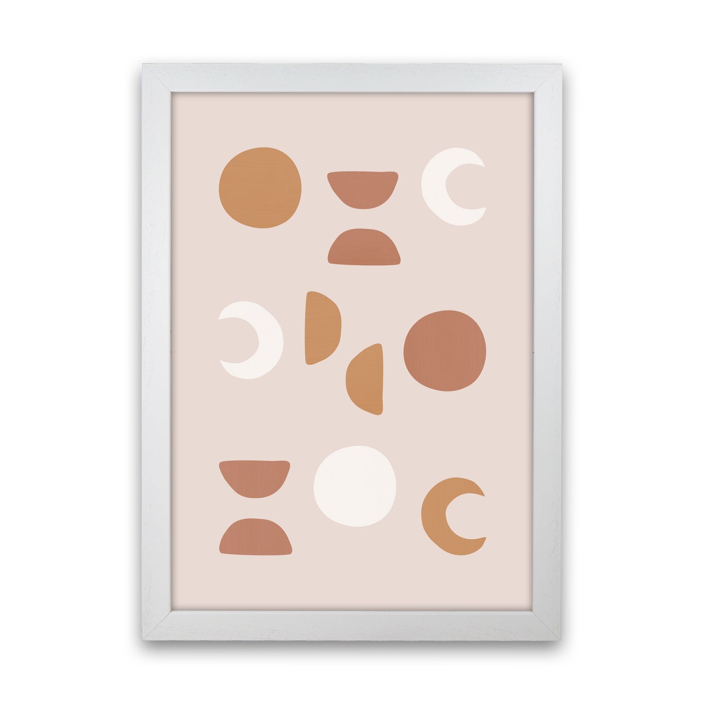 Blush Moon Phases Art Print by Orara Studio White Grain
