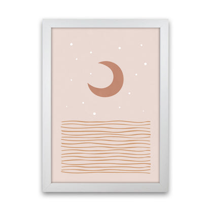 Blush Moon Art Print by Orara Studio White Grain