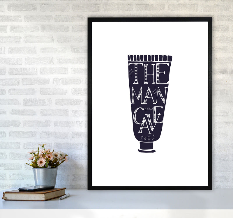 The Man Cave 1 Modern Print, Framed Bathroom Wall Art A1 White Frame