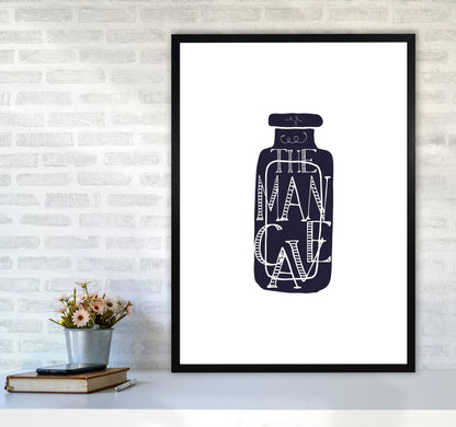 The Man Cave 3 Modern Print, Framed Bathroom Wall Art A1 White Frame