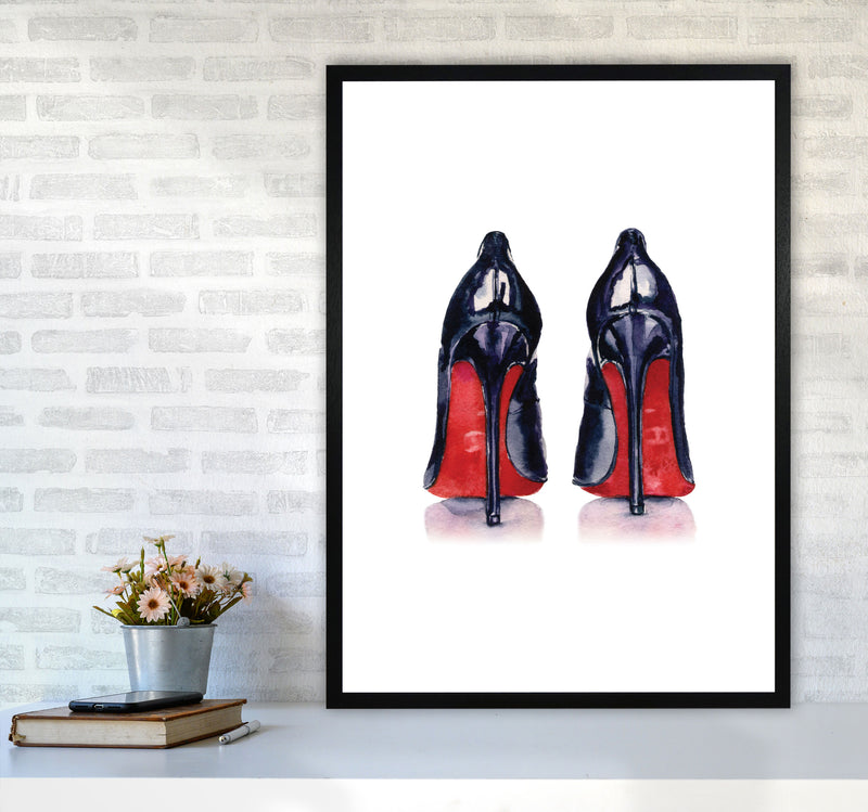 Black High Heels Modern Print A1 White Frame