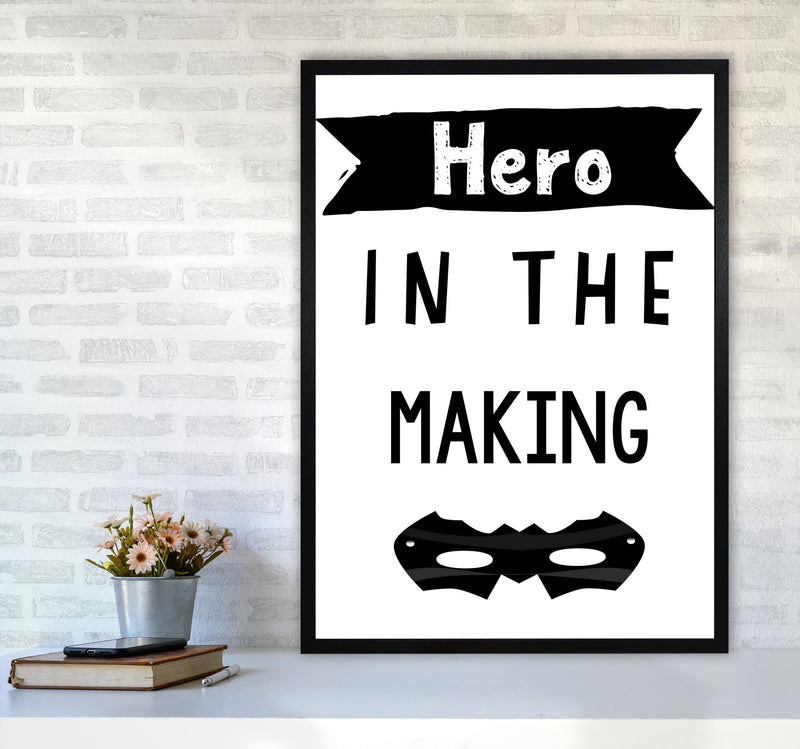 Hero In The Making Framed Nursey Wall Art Print A1 White Frame