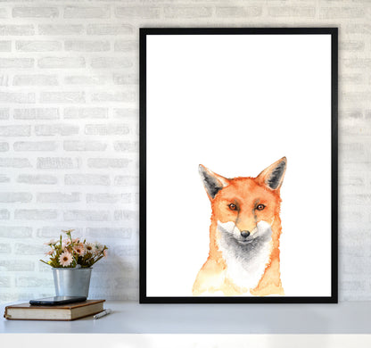 Forest Friends, Fox Modern Print Animal Art Print A1 White Frame
