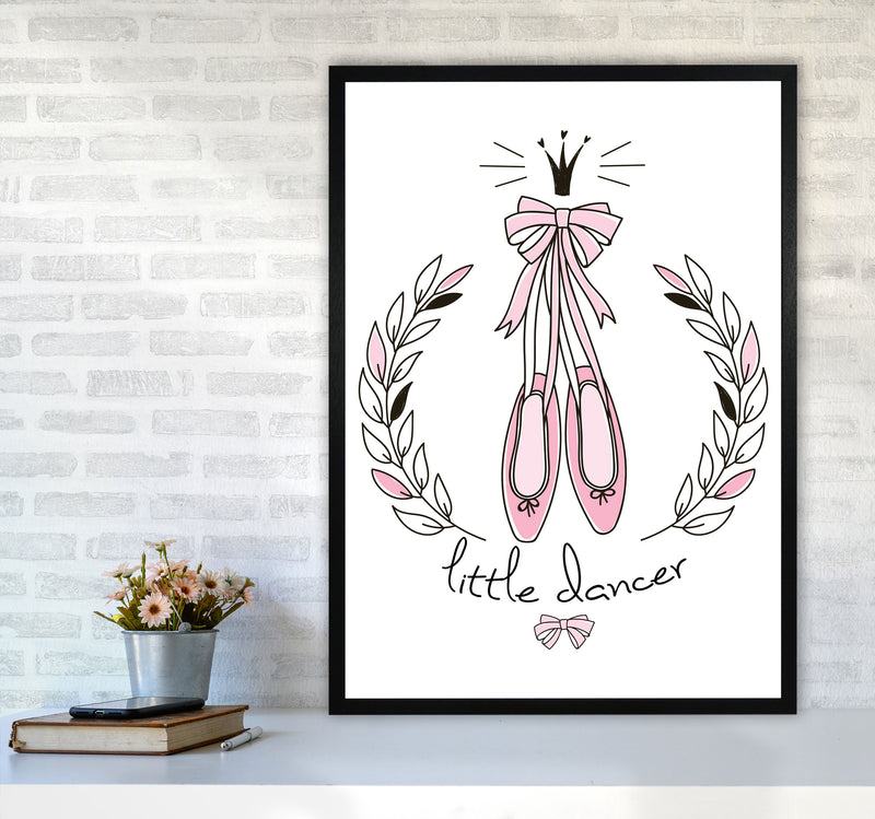 Little Dancer Shoes Framed Nursey Wall Art Print A1 White Frame