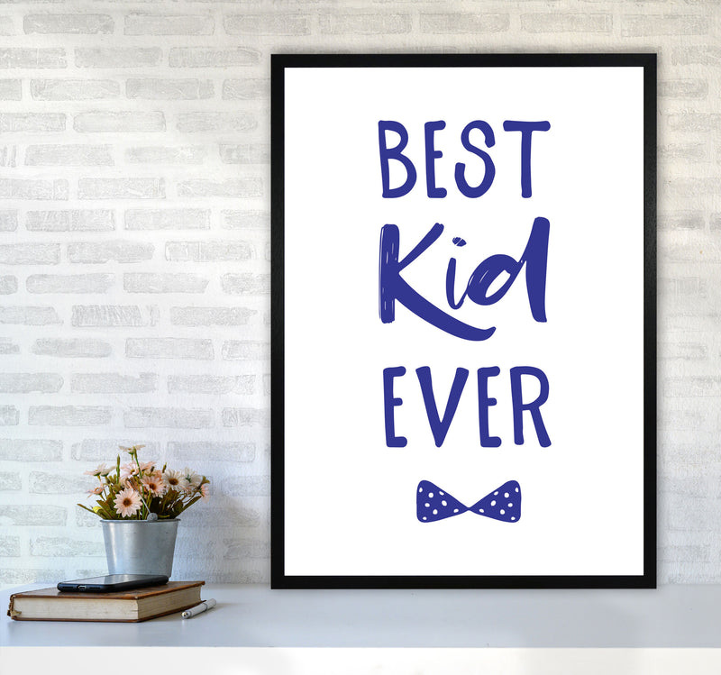 Best Kid Ever Navy Framed Nursey Wall Art Print A1 White Frame