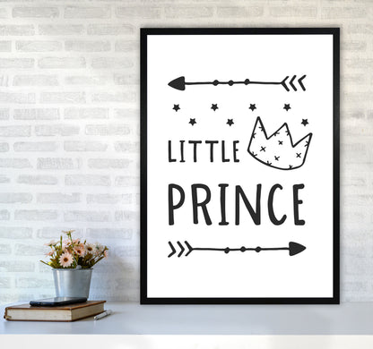Little Prince Black Framed Nursey Wall Art Print A1 White Frame