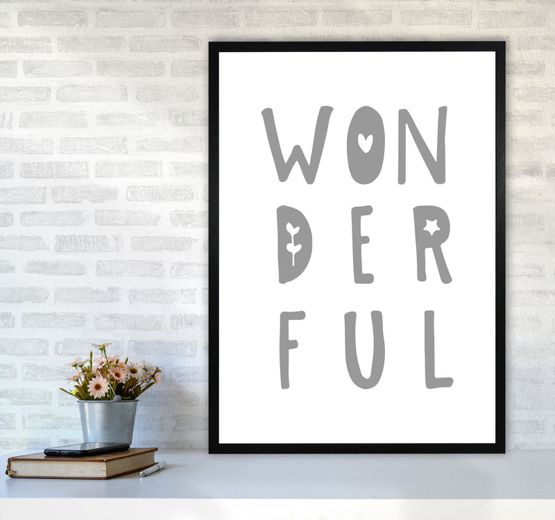 Wonderful Grey Framed Nursey Wall Art Print A1 White Frame