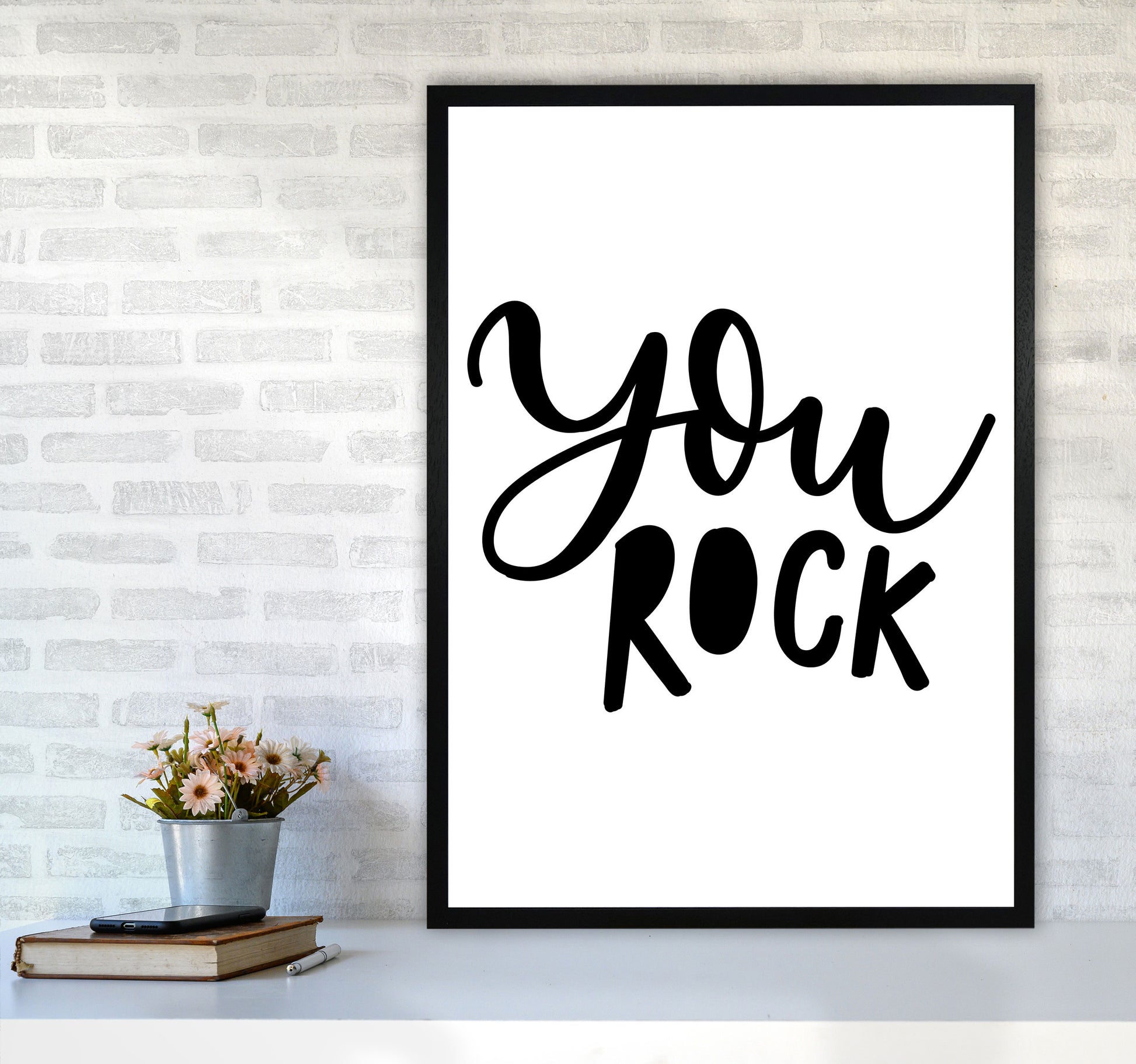 You Rock Modern Print A1 White Frame