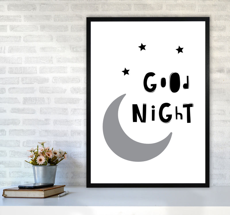 Good Night Moon Framed Nursey Wall Art Print A1 White Frame