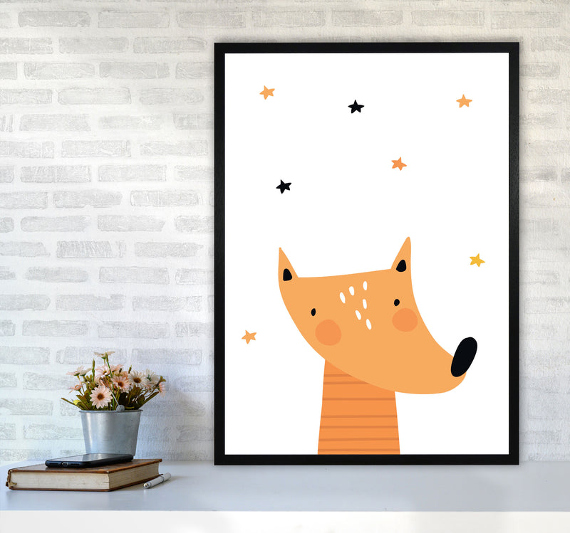 Scandi Fox Framed Nursey Wall Art Print A1 White Frame