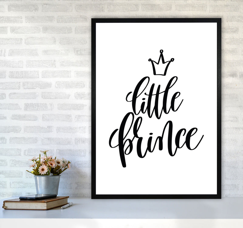 Little Prince Black Framed Nursey Wall Art Print A1 White Frame