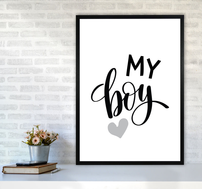 My Boy Black Framed Nursey Wall Art Print A1 White Frame