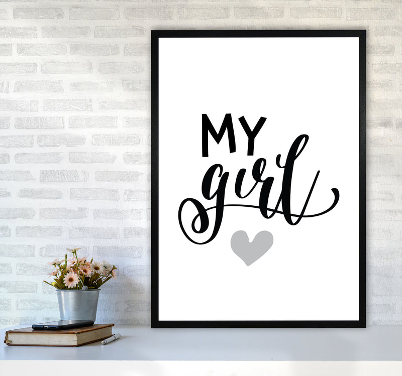 My Girl Black Framed Nursey Wall Art Print A1 White Frame