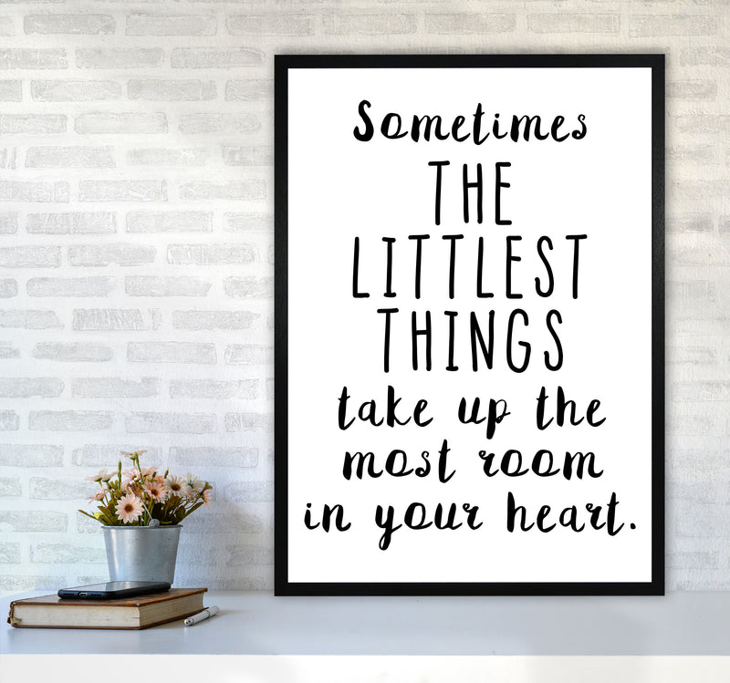 The Littlest Things Black Modern Print A1 White Frame