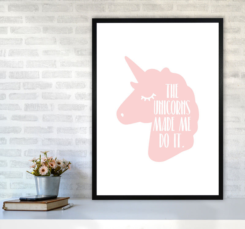 The Unicorns Made Me Do It Framed Nursey Wall Art Print A1 White Frame