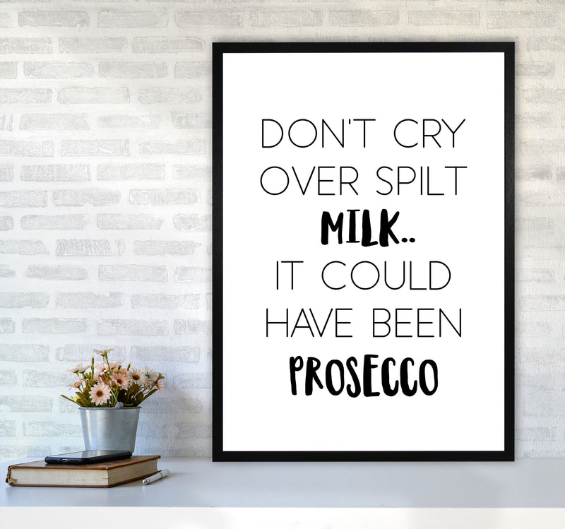 Spilt Milk Modern Print, Framed Kitchen Wall Art A1 White Frame