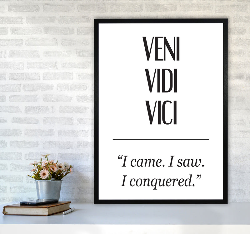 Veni Vidi Vici Modern Print A1 White Frame