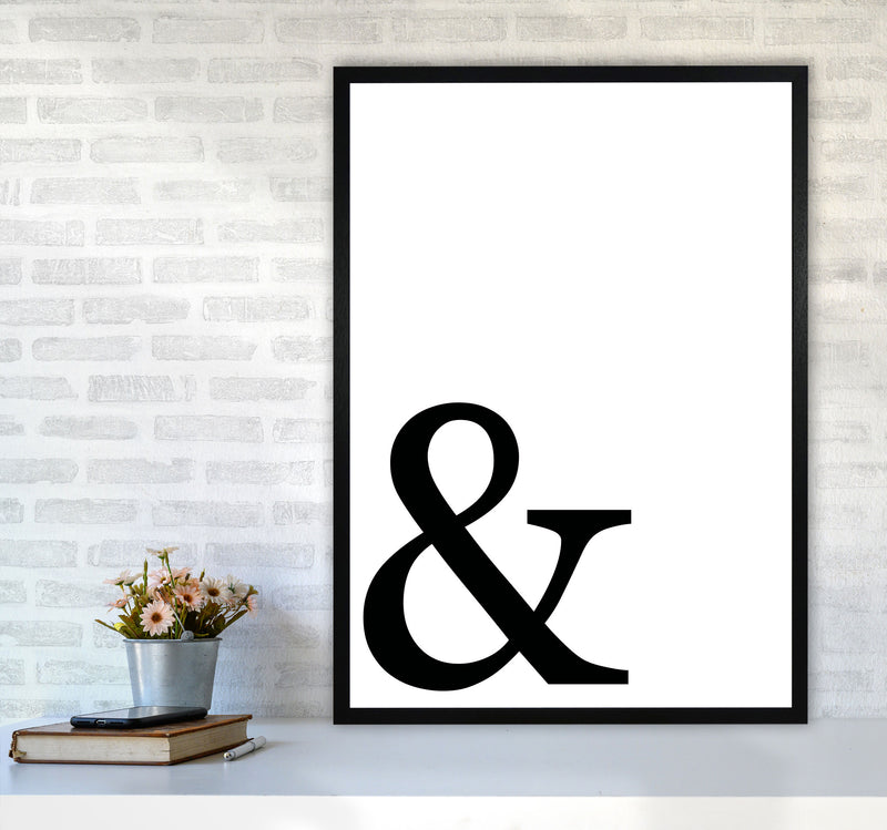 Ampersand Framed Typography Wall Art Print A1 White Frame