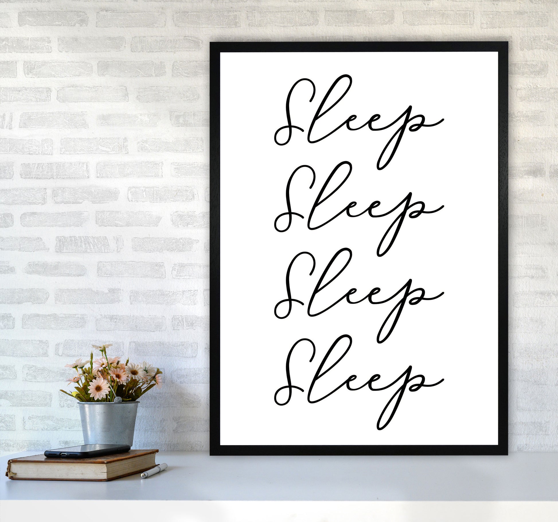 Sleep Modern Print A1 White Frame
