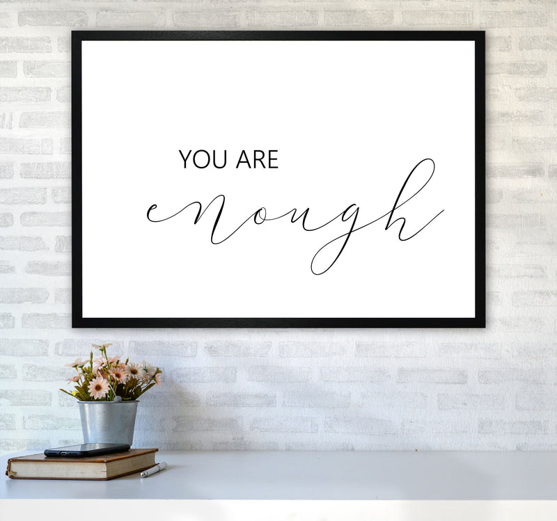 You Are Enough Landscape Modern Print A1 White Frame