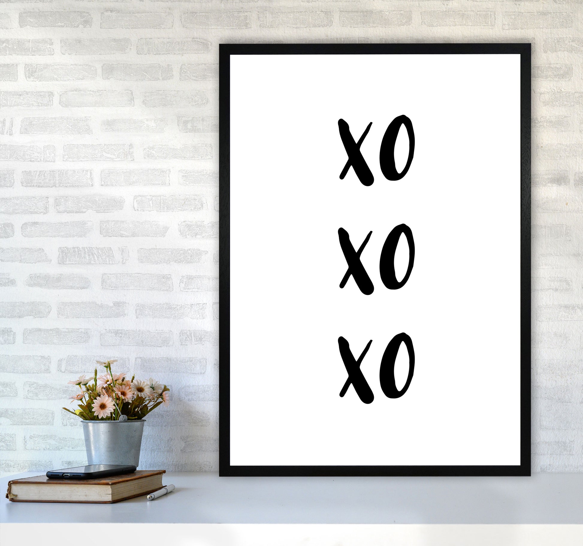 XOXOXO Modern Print A1 White Frame