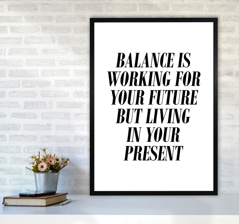 Balance Framed Typography Wall Art Print A1 White Frame