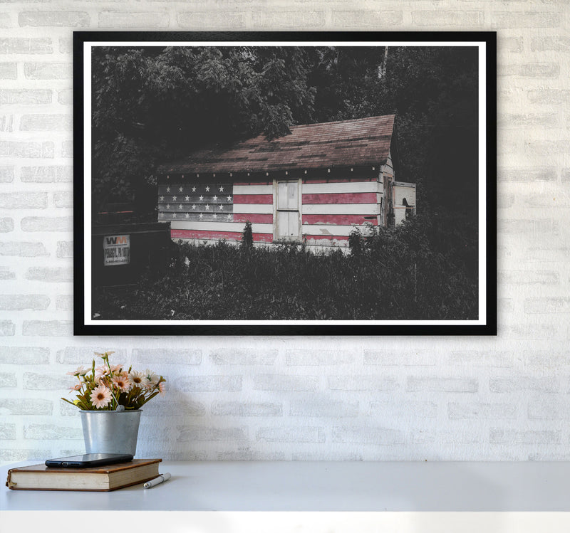 USA Hut Modern Print A1 White Frame