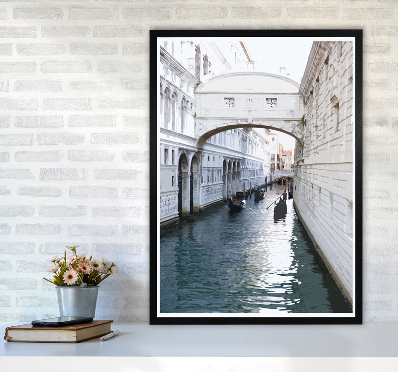 Venice Portrait 1 Modern Print A1 White Frame