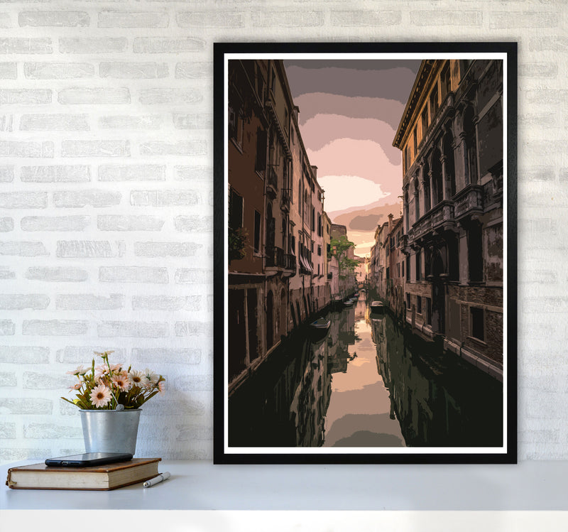 Venice Portrait 3 Modern Print A1 White Frame