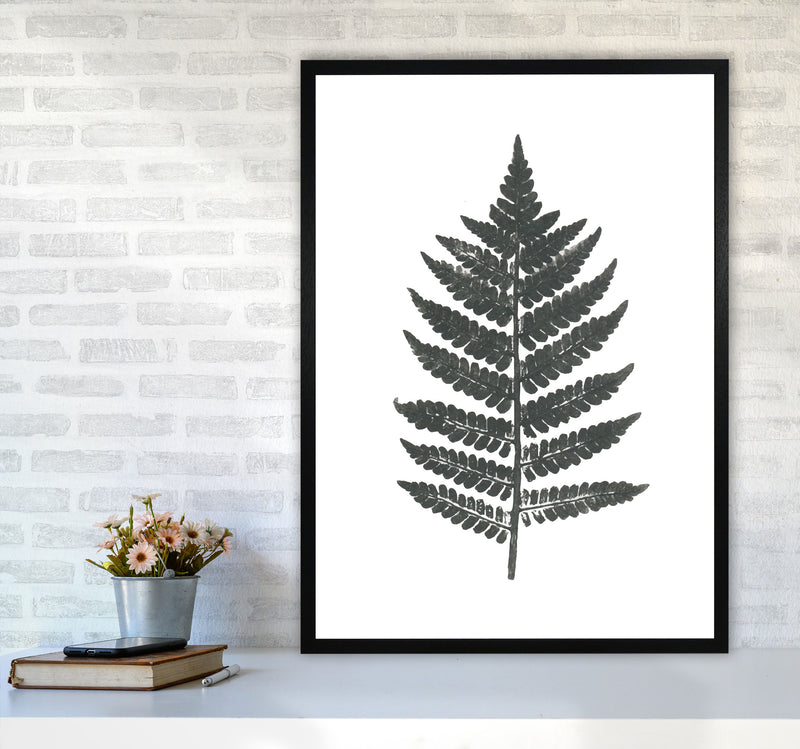 Vintage Fern Modern Print, Framed Botanical & Nature Art Print A1 White Frame