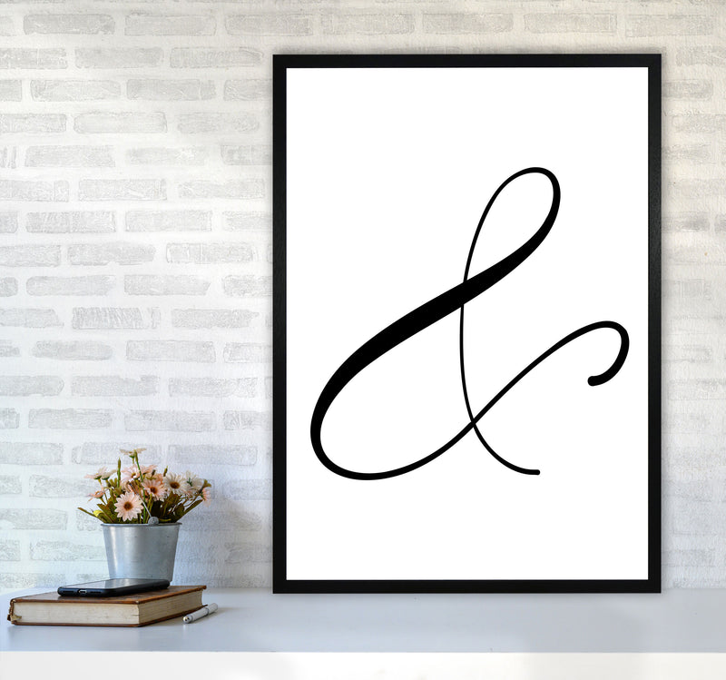 Ampersand Framed Typography Wall Art Print A1 White Frame