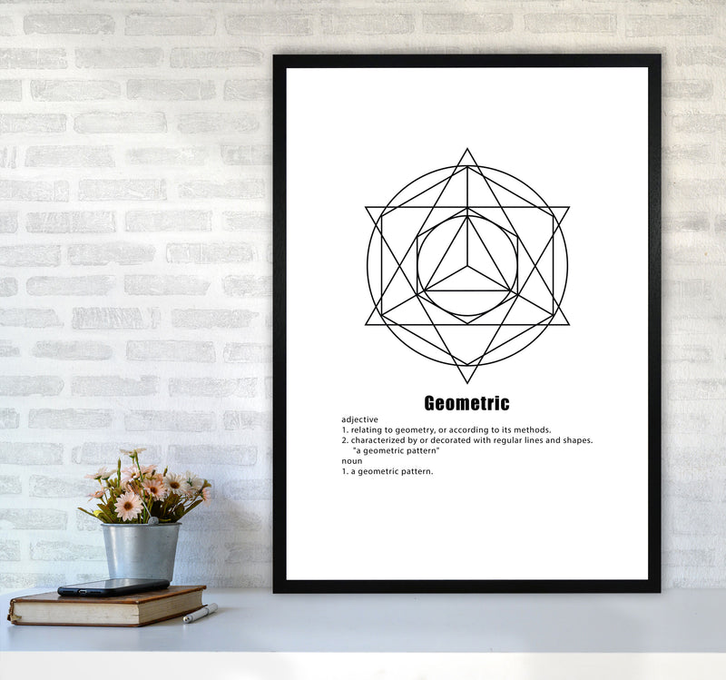 Geometric Meaning 6 Modern Print A1 White Frame