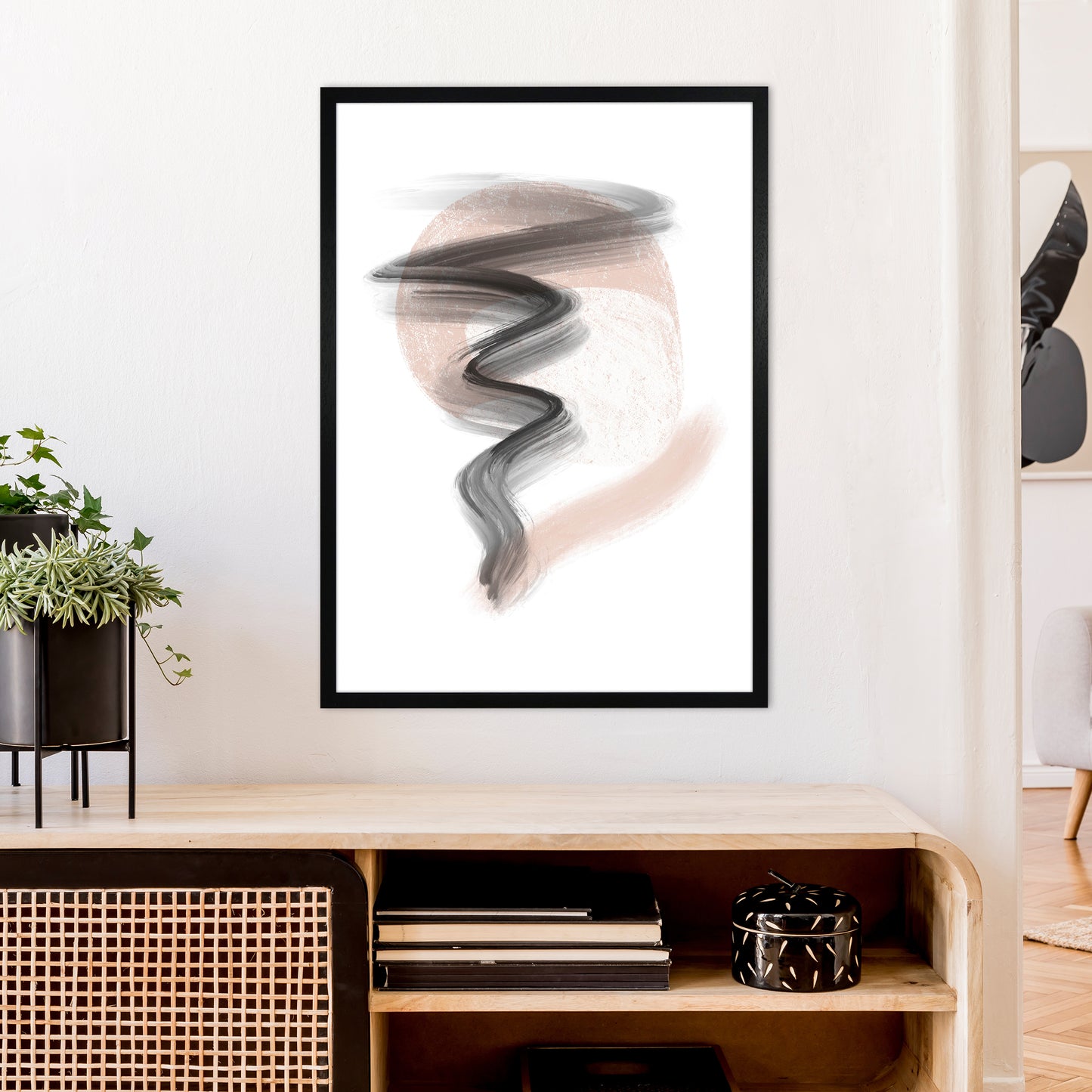 Dalia Chalk Storm  Art Print by Pixy Paper A1 White Frame