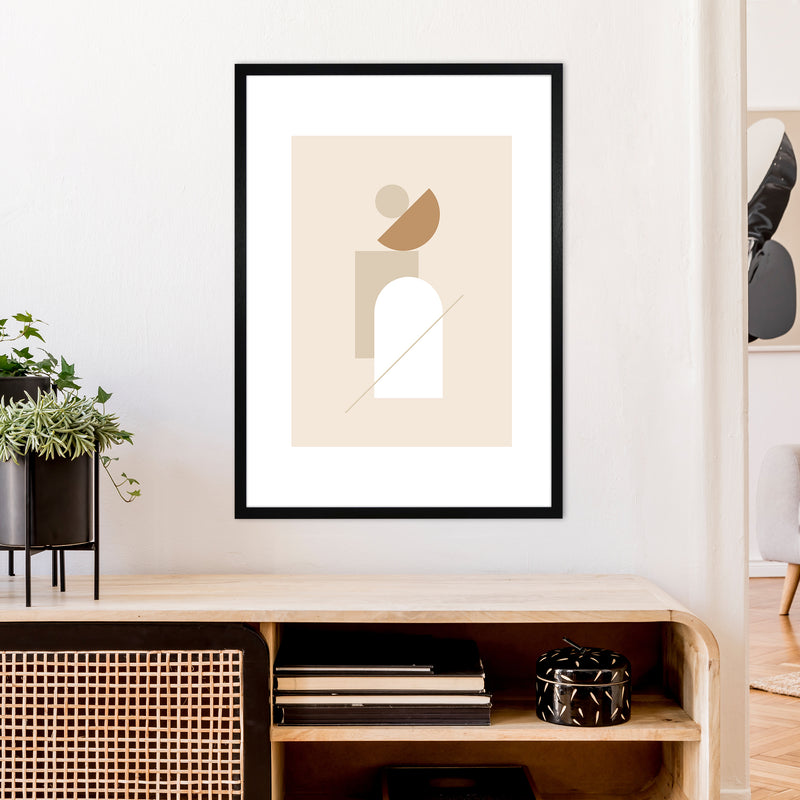 Mica Sand N21  Art Print by Pixy Paper A1 White Frame