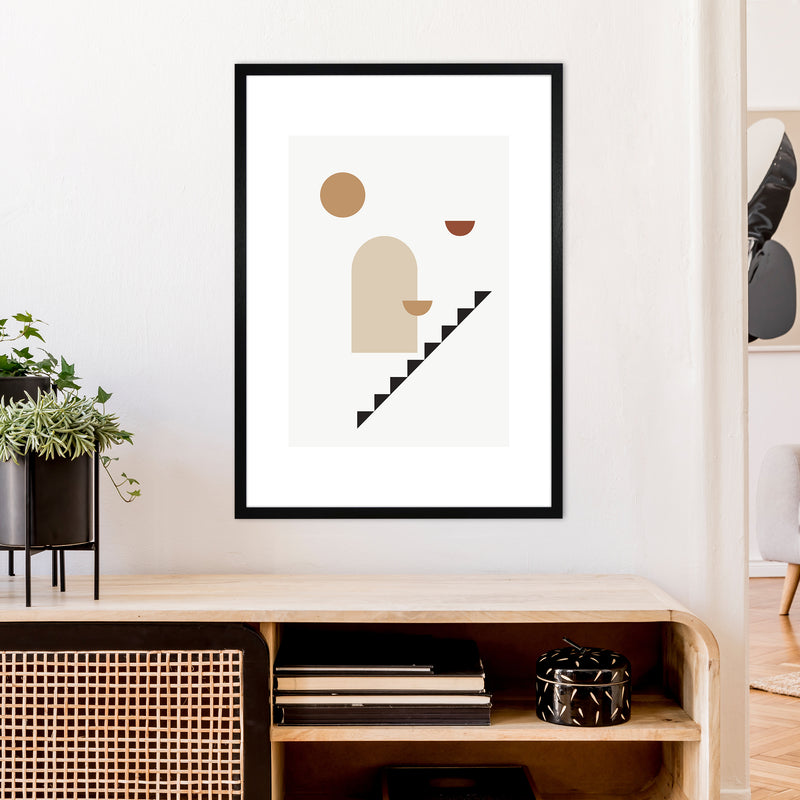 Mica Sand N26  Art Print by Pixy Paper A1 White Frame