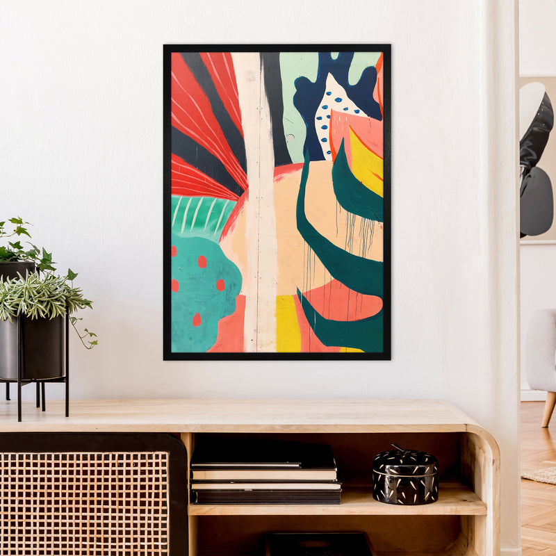 Painted Abstract Shapes  Art Print by Pixy Paper A1 White Frame