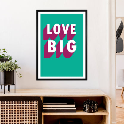 Love Big Shadow  Art Print by Pixy Paper A1 White Frame