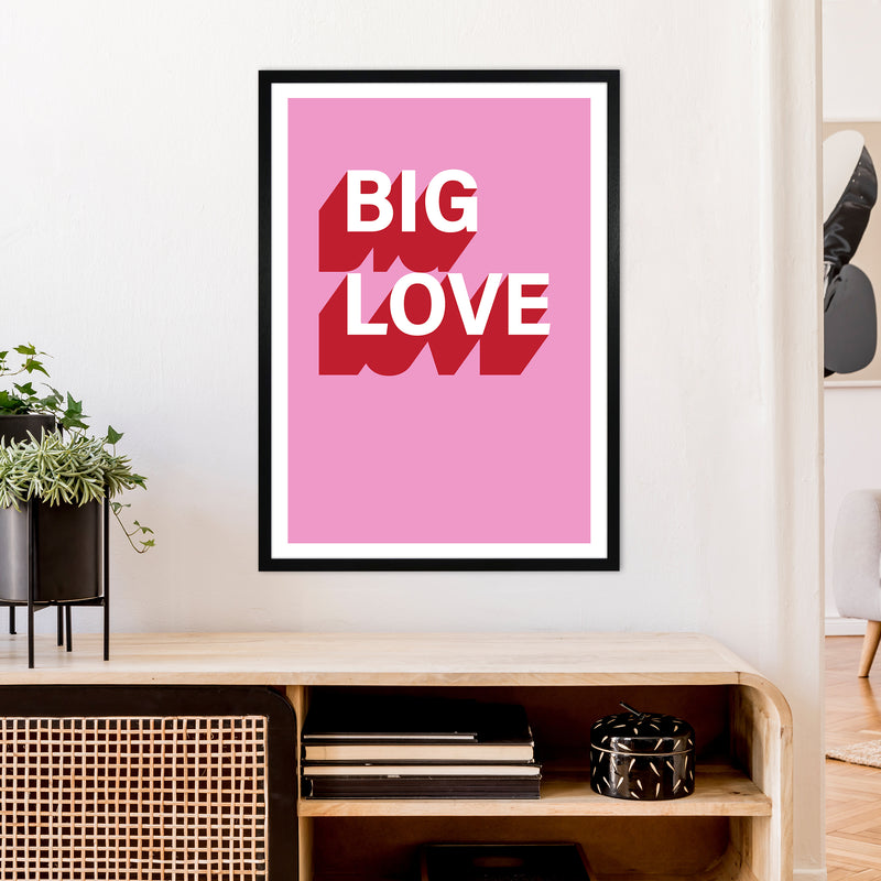 Big Love Shadow  Art Print by Pixy Paper A1 White Frame