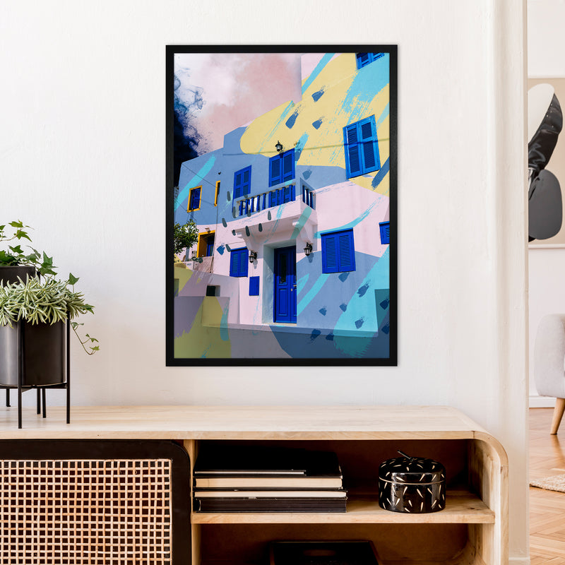 Buliding Pop  Art Print by Pixy Paper A1 White Frame
