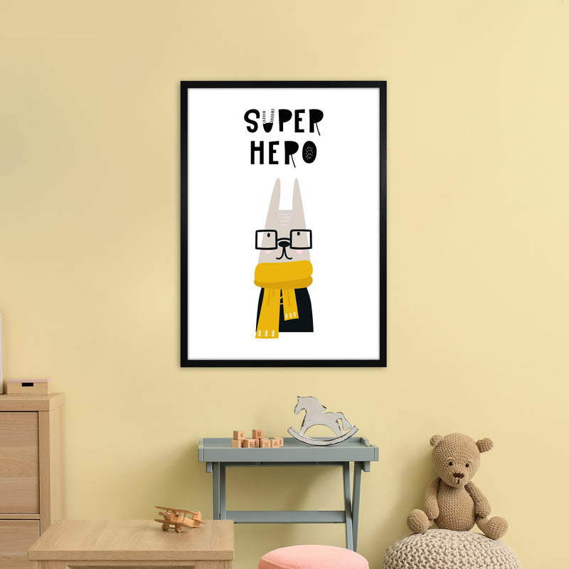 Super Hero Animal Pop  Art Print by Pixy Paper A1 White Frame