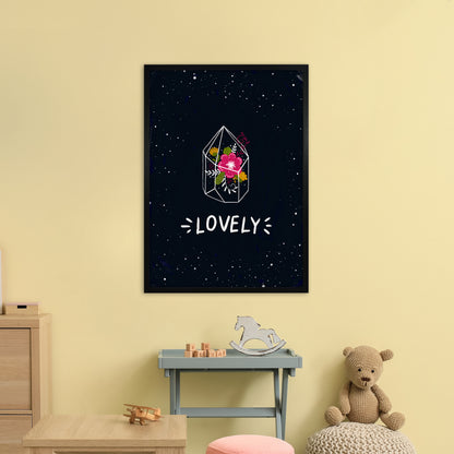 Lovely Night Sky  Art Print by Pixy Paper A1 White Frame