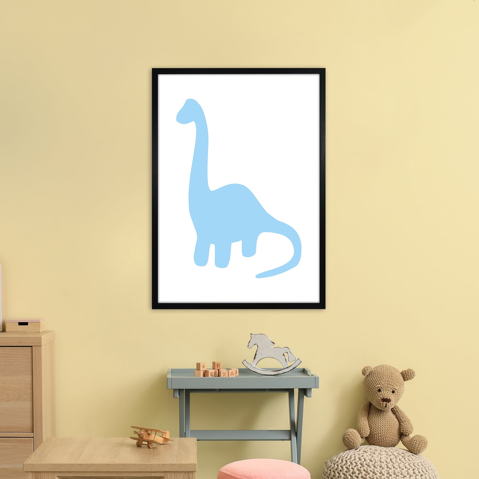 Brach Light Blue  Art Print by Pixy Paper A1 White Frame