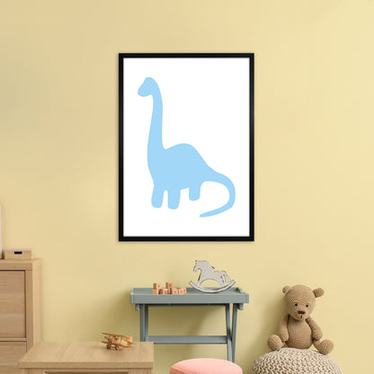 Brach Light Blue  Art Print by Pixy Paper A1 White Frame
